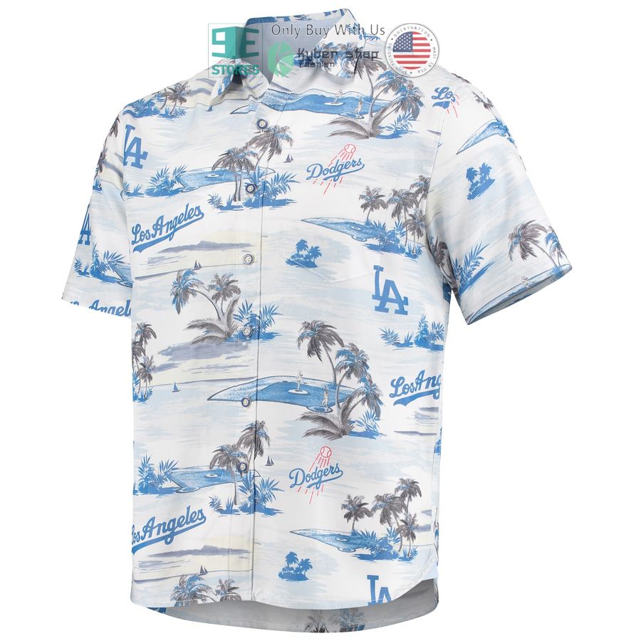 los angeles dodgers tommy bahama coconut point island white hawaiian shirt 2 14435