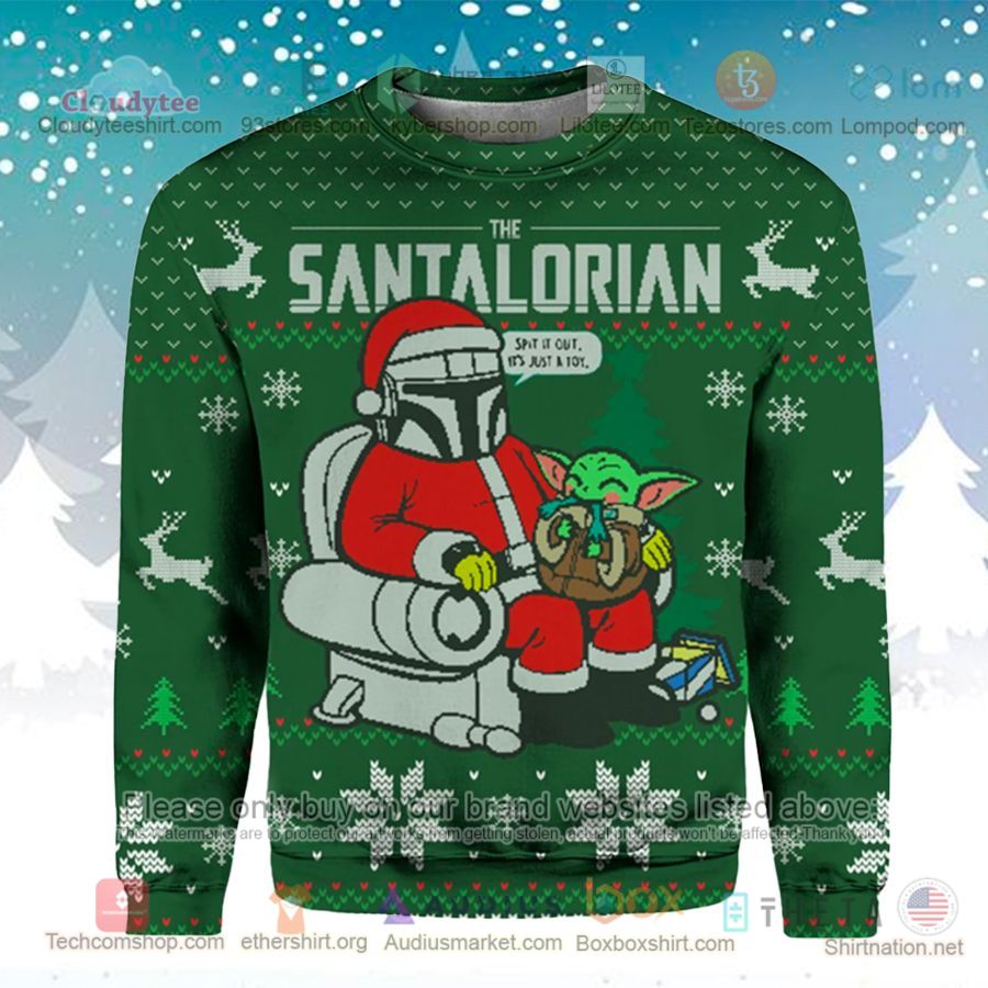 mandalorian the santalorian sweatshirt sweater 1 18920