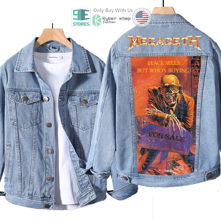 megadeth band peace sells but whos buying album denim jacket 3 99024