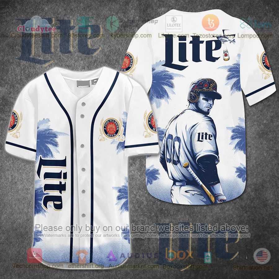 miller lite pitcher baseball jersey 1 2013