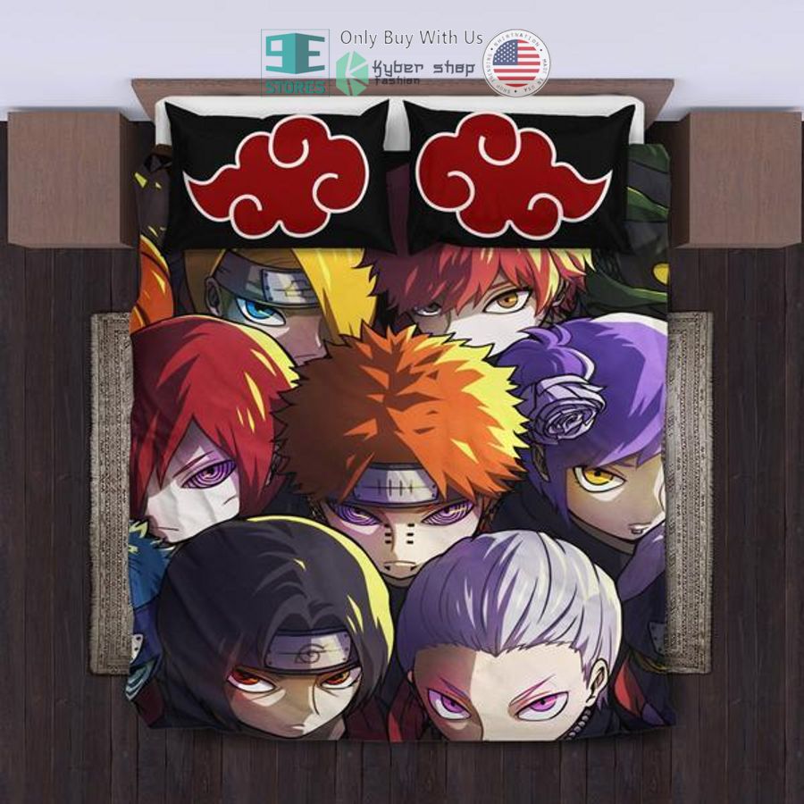 naruto akatsuki members bedding set 1 64372