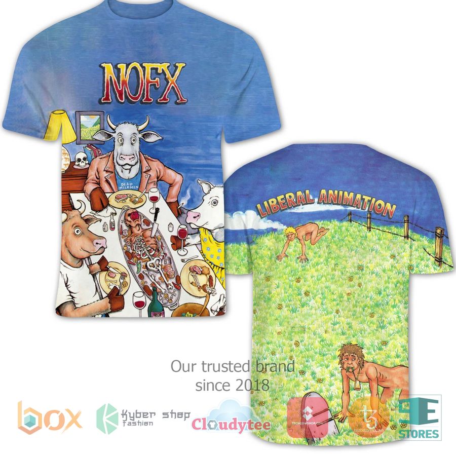 nofx band liberal animation album 3d t shirt 1 54332