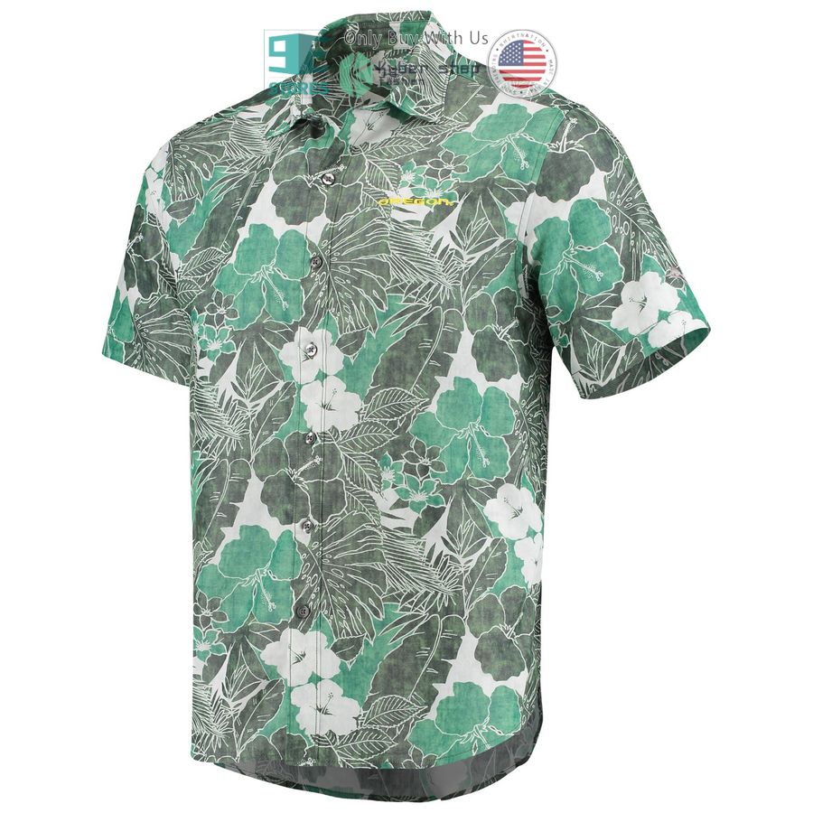 oregon ducks tommy bahama coconut point playa flora islandzone green hawaiian shirt 2 1673