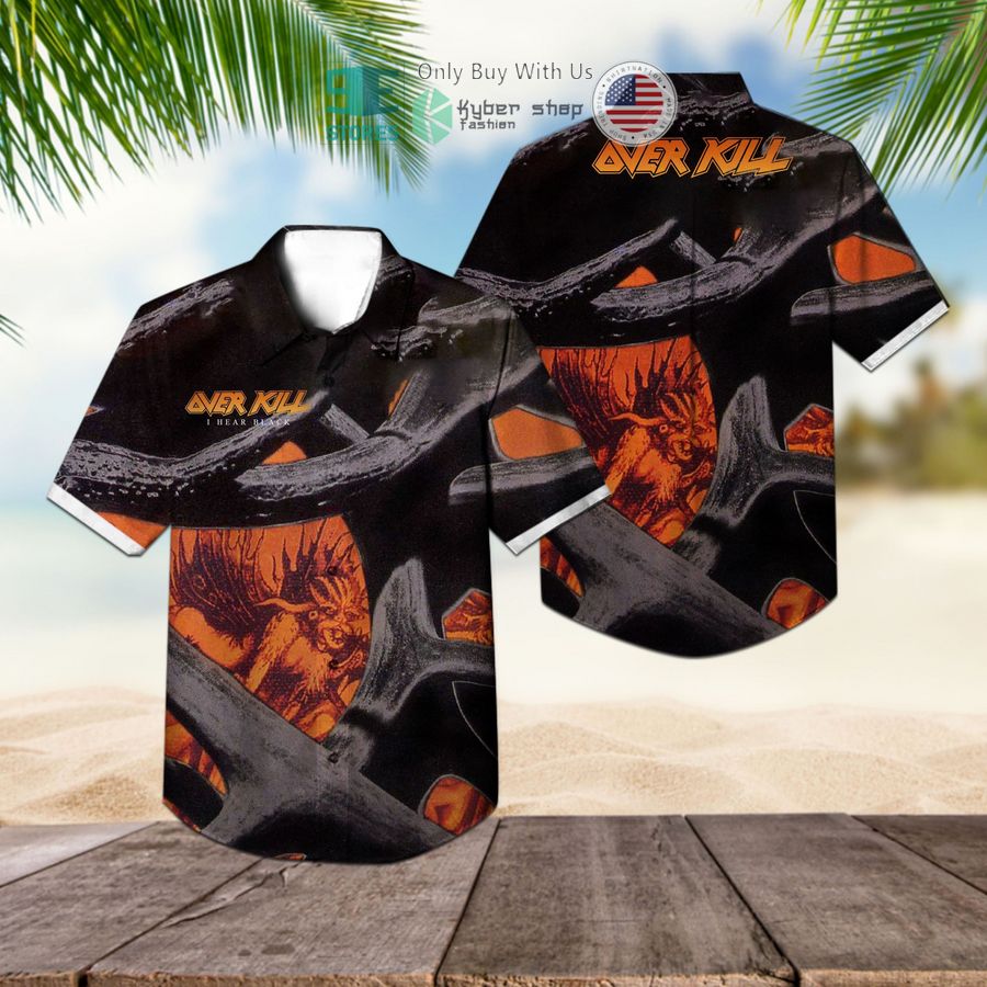 overkill band i hear black album hawaiian shirt 1 68021