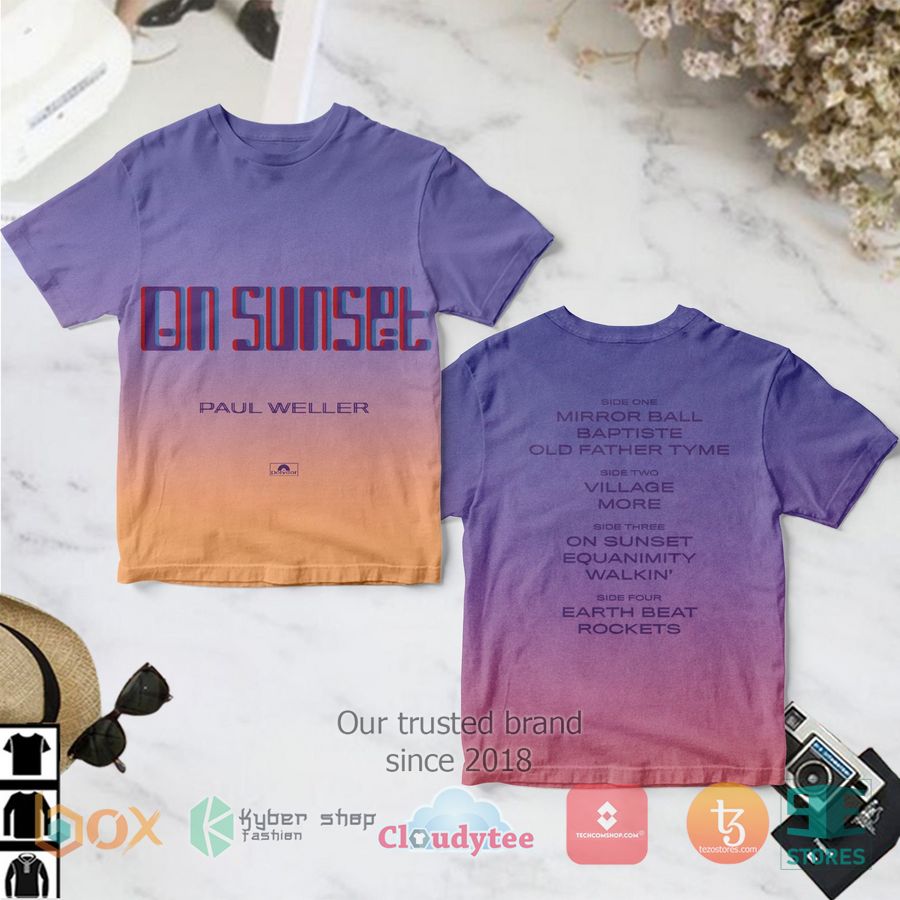 paul weller on sunset album 3d t shirt 1 10645