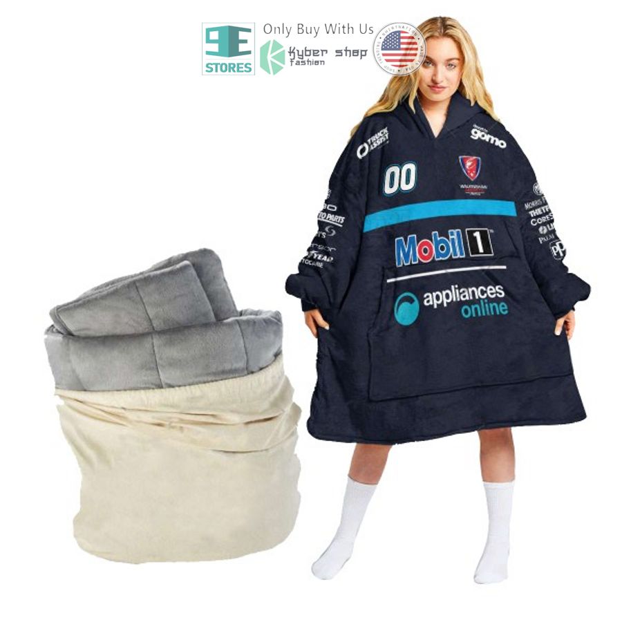 personalise v8 supercars walkinshaw andretti united 2021 sherpa hooded blanket 2 73790