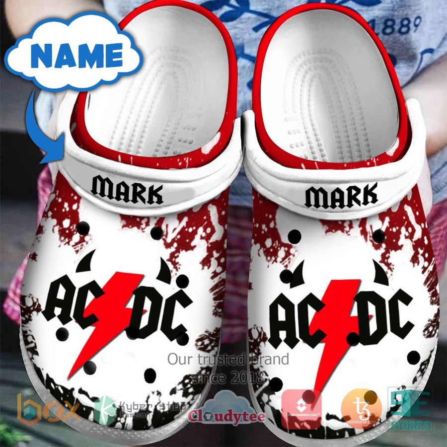 personalized ac dc logo crocband clog 1 44516