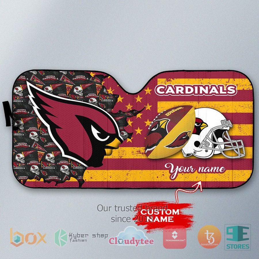 personalized arizona cardinals custom name car sunshades 1 63309