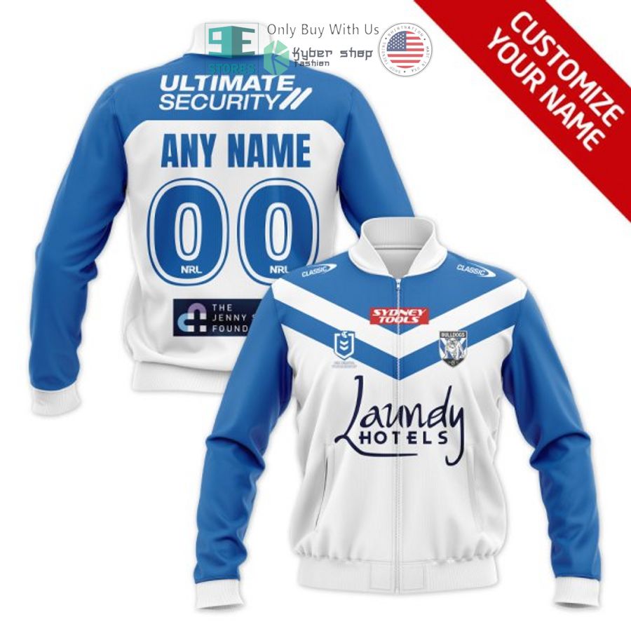 personalized canterbury bankstown bulldogs bomber jacket 1 13689