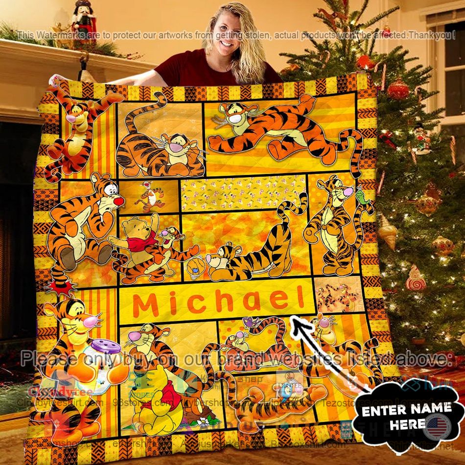 personalized disney tigger quilt 1 72551