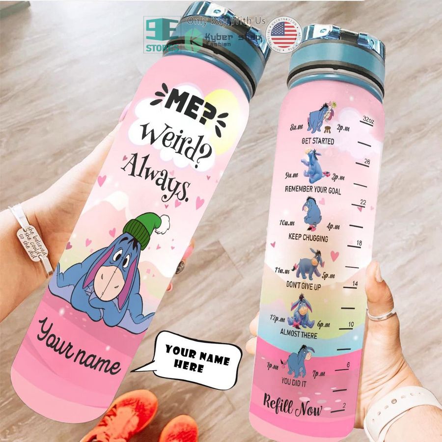 personalized eeyore me weird always water bottle 1 87884