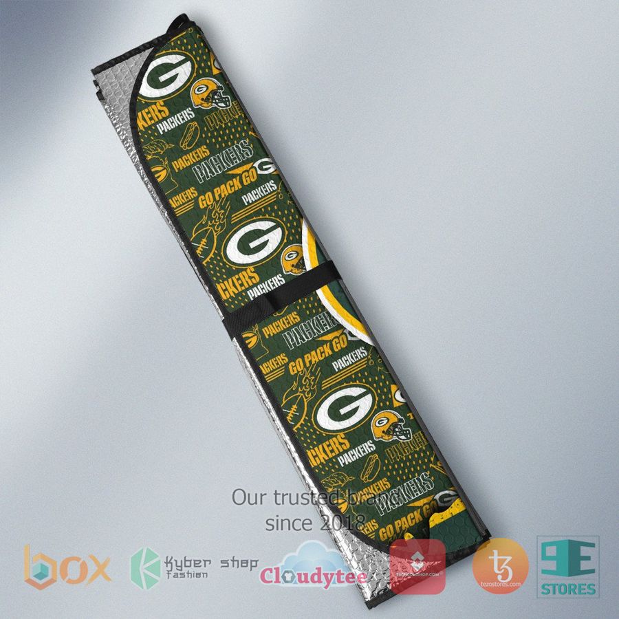 personalized green bay packers custom name car sunshades 2 15908