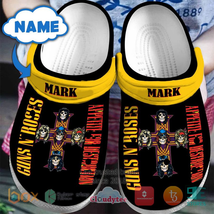 personalized guns n roses appetite for destruction album crocband clog 1 25520