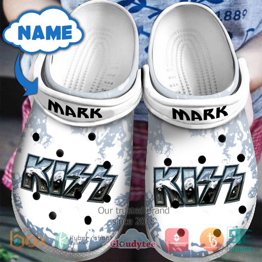 personalized kiss band white crocband clog 1 24030