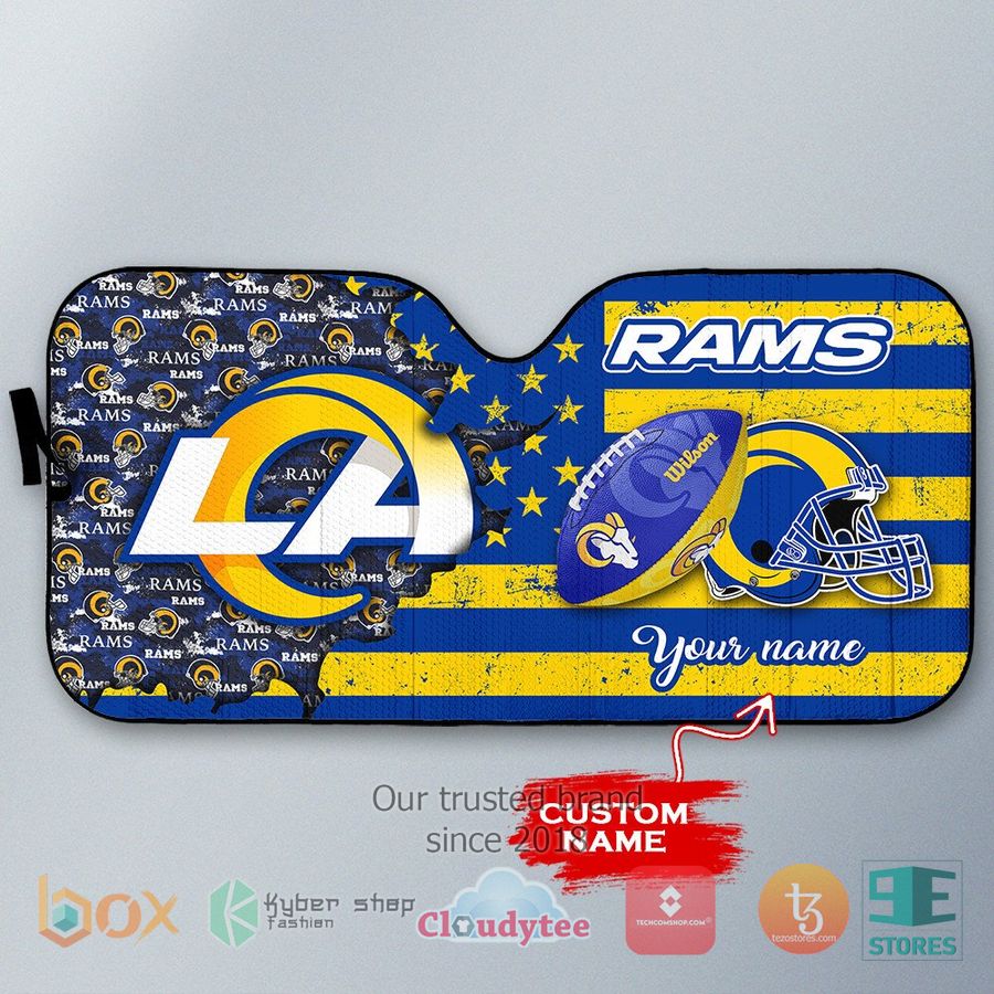 personalized los angeles rams custom name car sunshades 2 97701