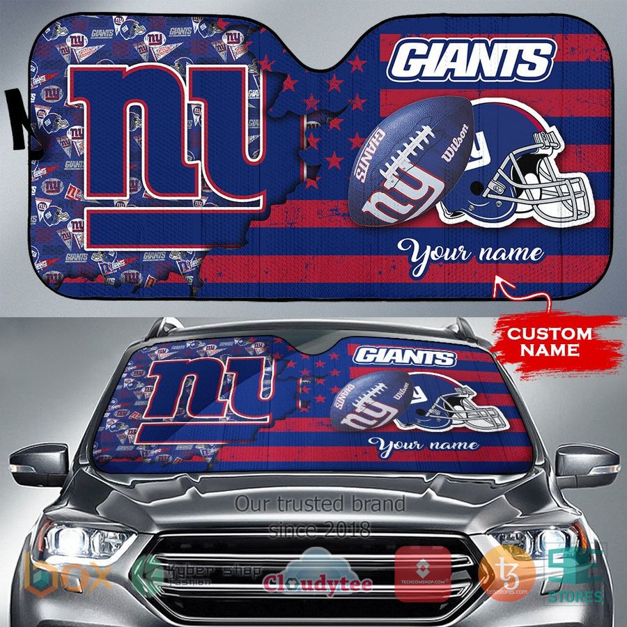 personalized new york giants custom name car sunshades 1 78076