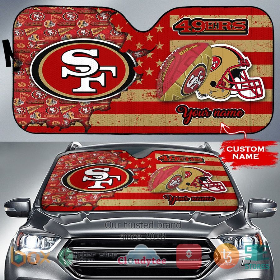 personalized san francisco 49ers custom name car sunshades 1 58869