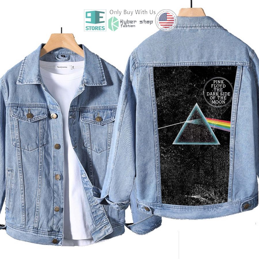 pink floyd band the dark side of the moon album denim jacket 1 5794