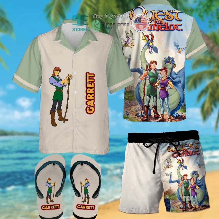 quest for camelot garrett hawaiian shirt shorts 1 31743