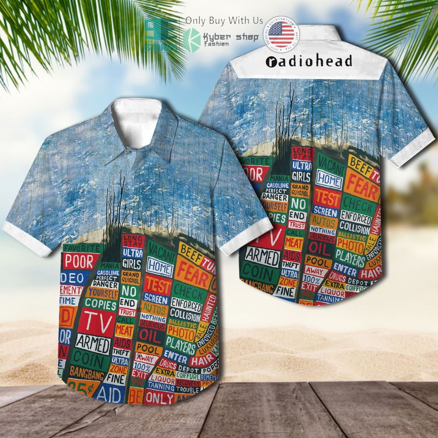 radiohead band hail to the thief album hawaiian shirt 1 16060