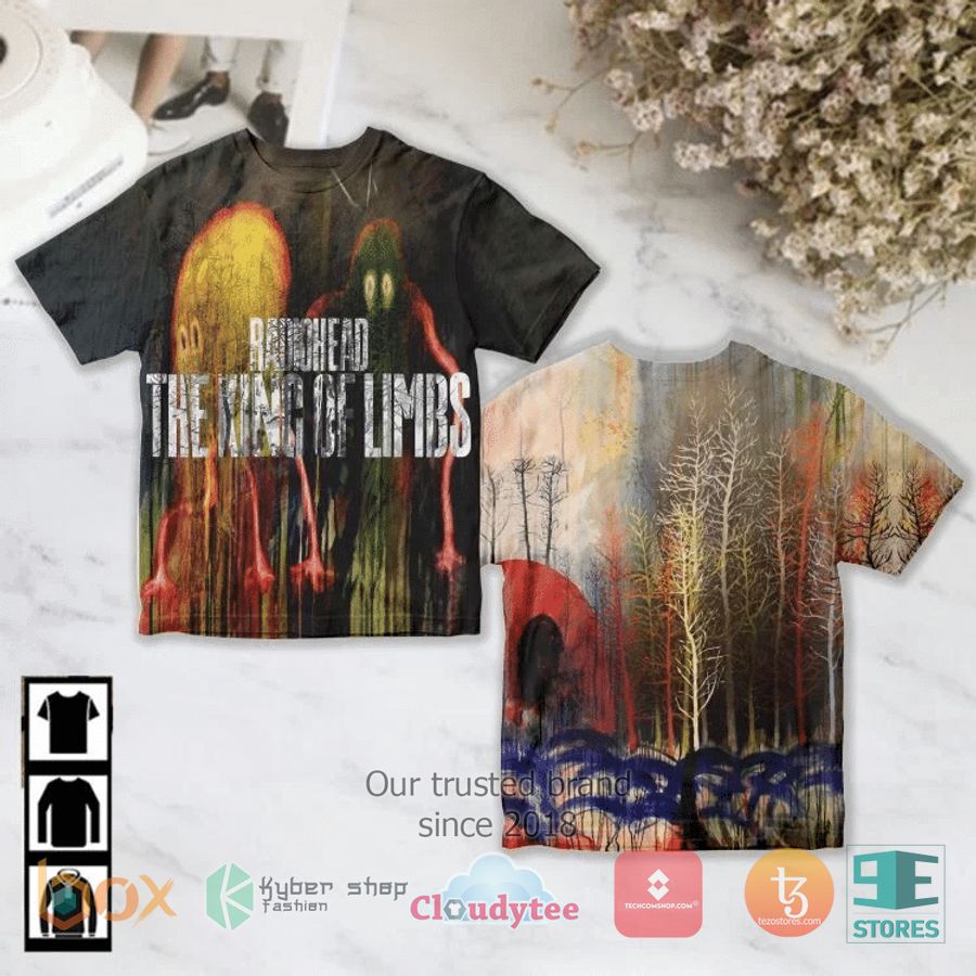 radiohead band the king of limbs album 3d t shirt 1 5531