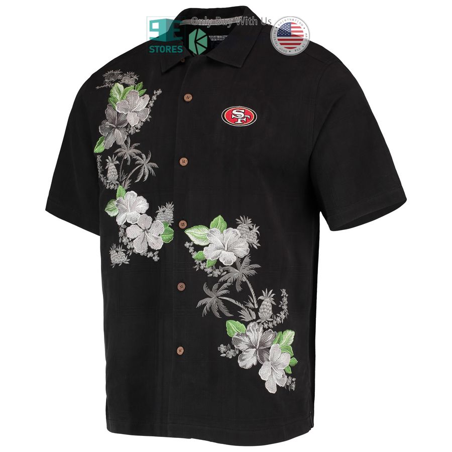 san francisco 49ers tommy bahama azule oasis black hawaiian shirt 2 48504