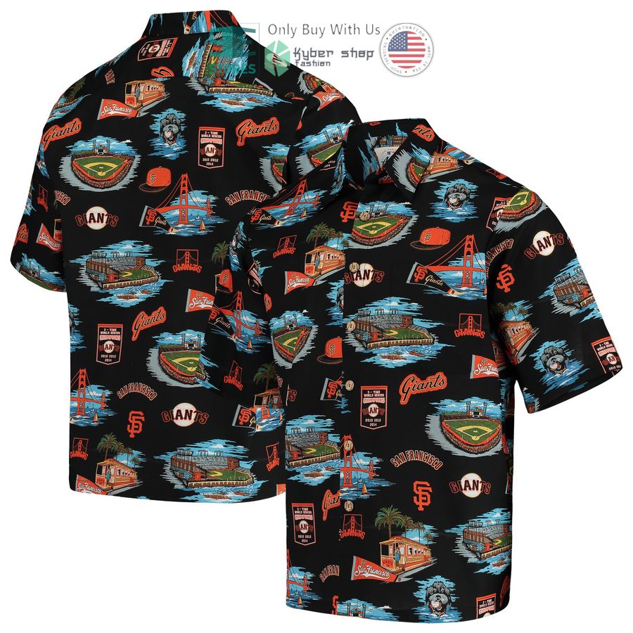 san francisco giants reyn spooner scenic black hawaiian shirt 1 37994