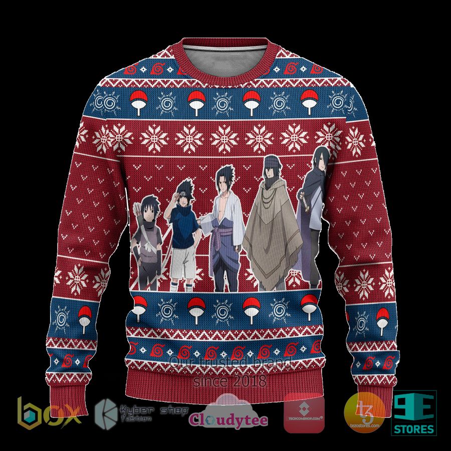 sasuke gaiden naruto anime xmas ugly christmas sweater 1 72638