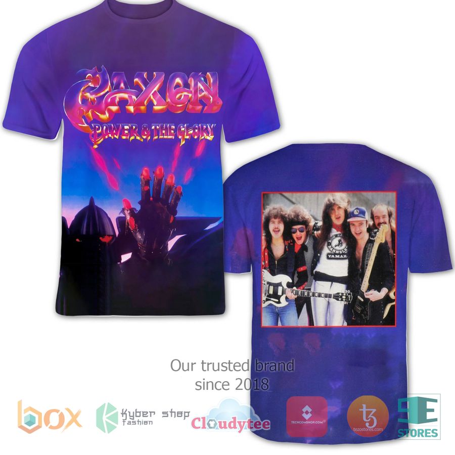 saxon band power the glory album 3d t shirt 1 95101