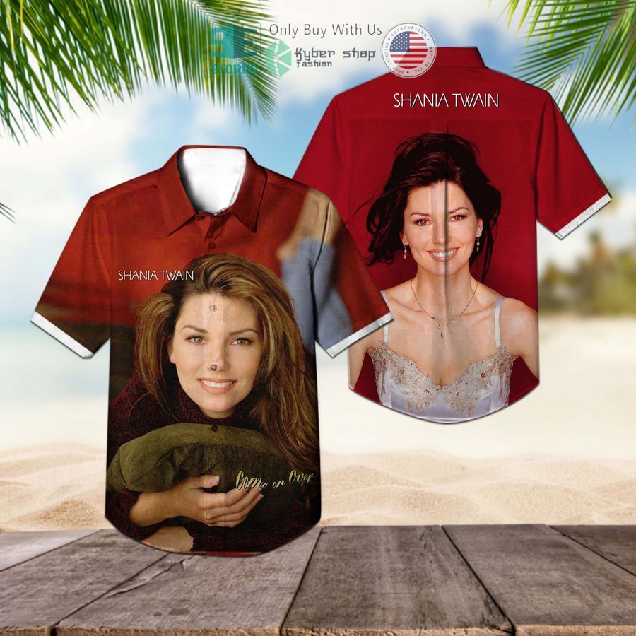 shania twain come on over album red hawaiian shirt 1 15415