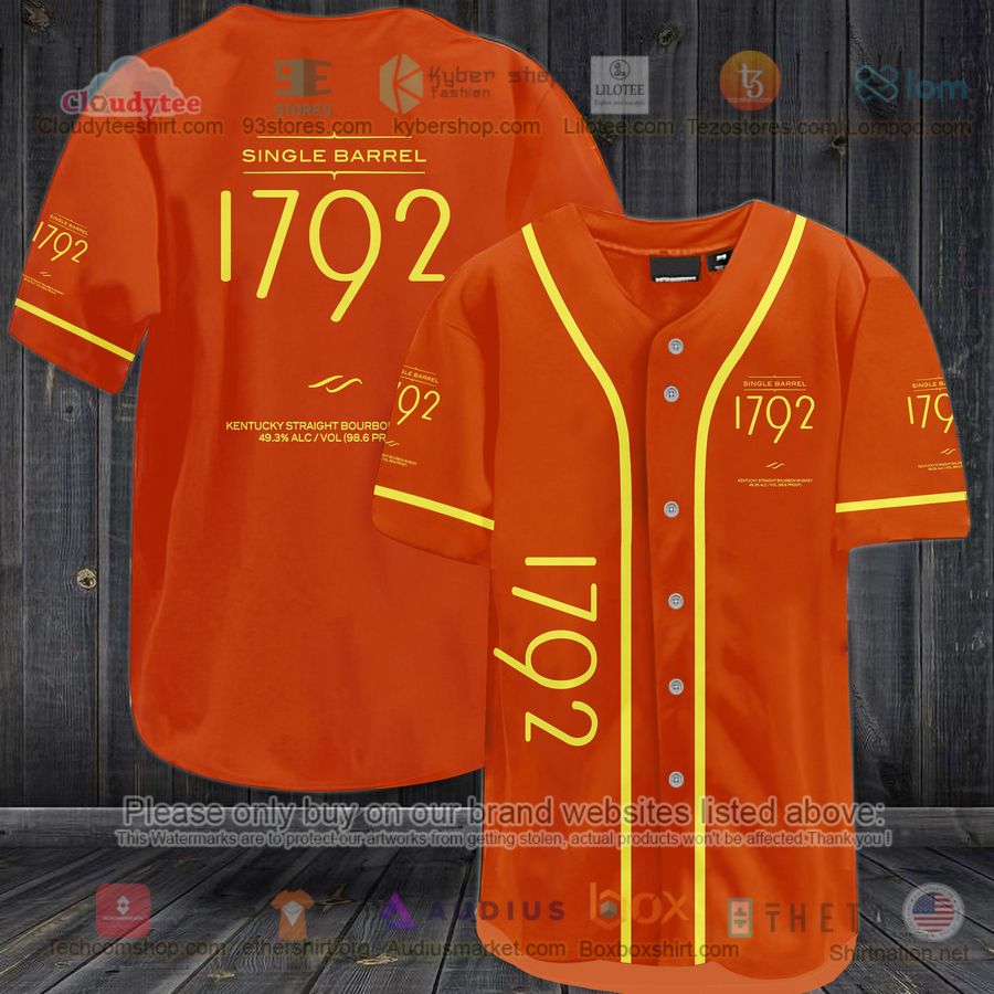 single barrel 1792 bourbon baseball jersey 1 87333