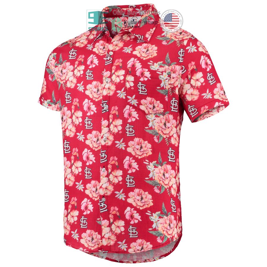 st louis cardinals foco floral linen red hawaiian shirt 2 43248