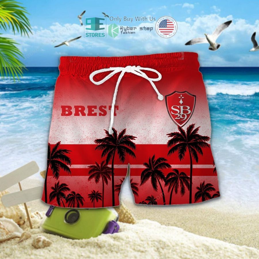 stade brestois 29 palm tree hawaiian shirt shorts 2 20547