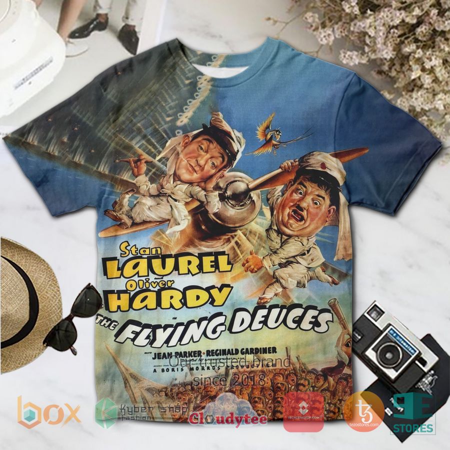 stan laurel and oliver hardy the flying deuces album 3d t shirt 1 56530