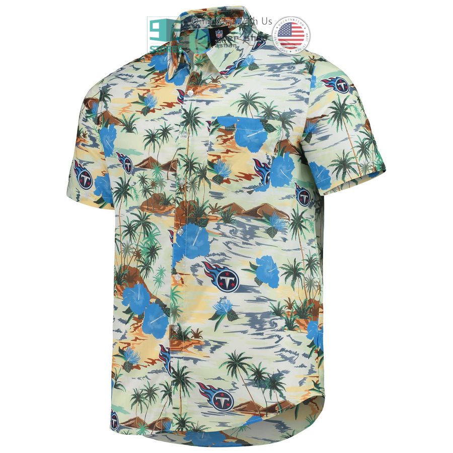 tennessee titans foco paradise floral cream hawaiian shirt 2 43744