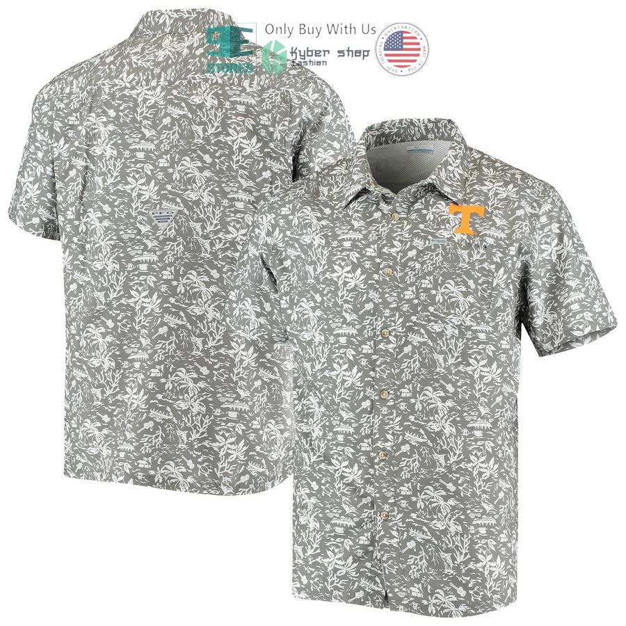 tennessee volunteers columbia super slack tide charcoal hawaiian shirt 1 67555