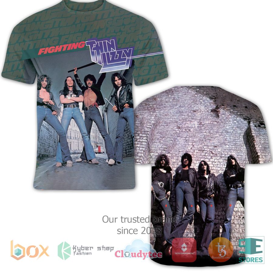 thin lizzy band fighting album 3d t shirt 1 90915