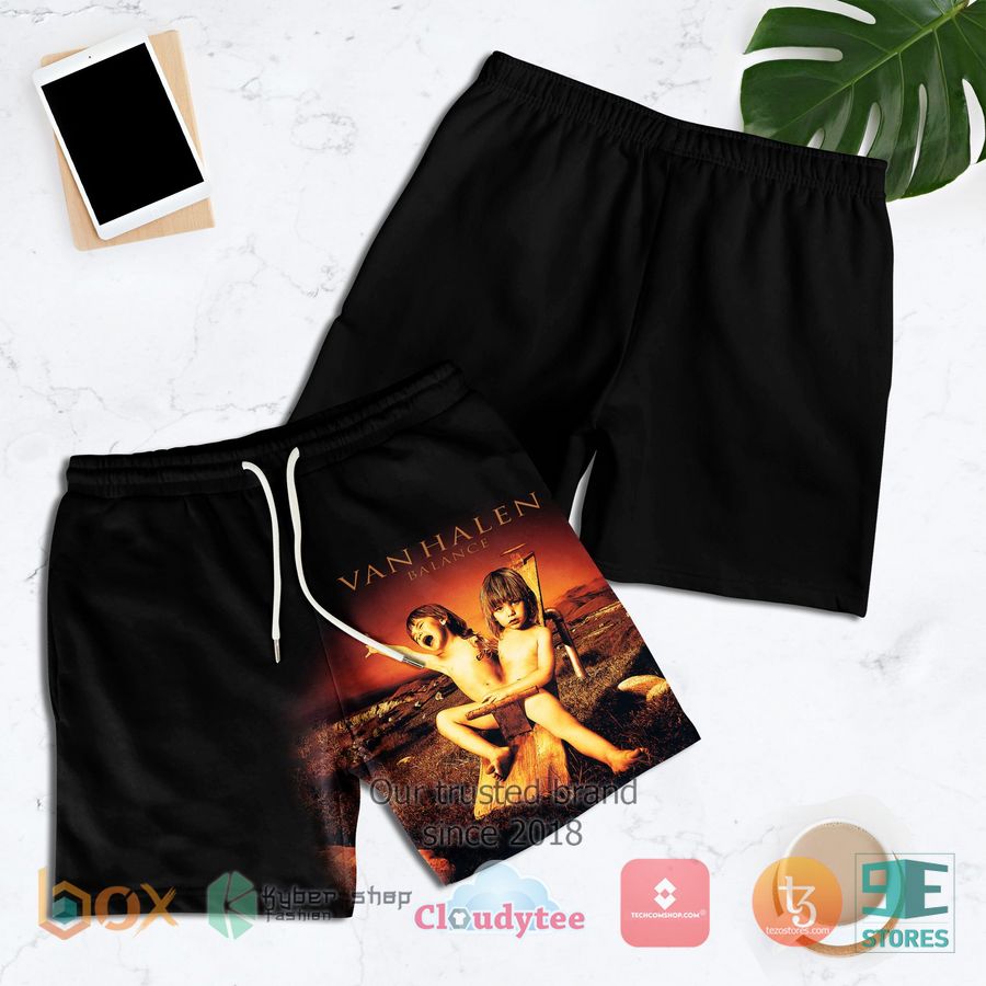 van halen band balance album hawaiian shorts 1 65040