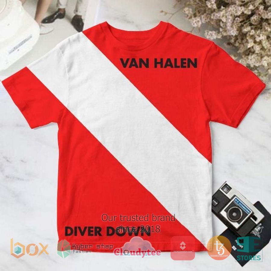 van halen band diver down album 3d t shirt 1 83471