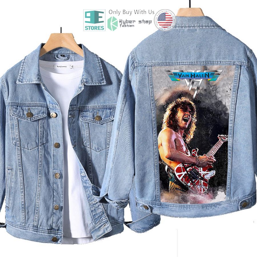 van halen band eddie van halen denim jacket 1 95374