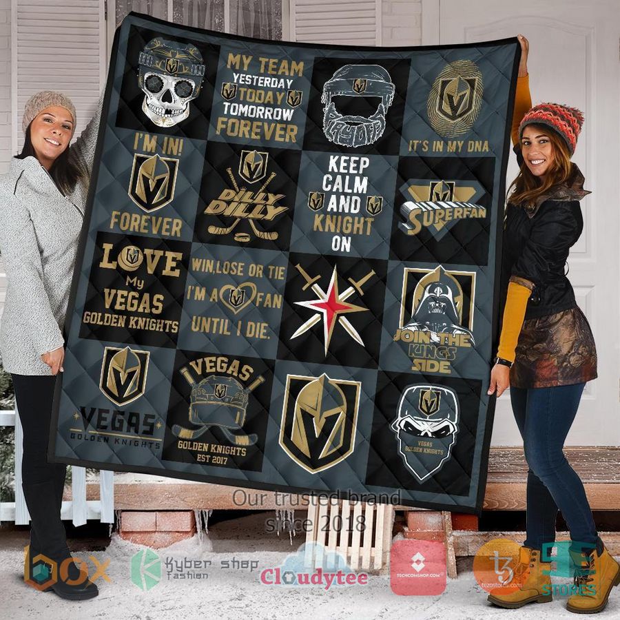 vegas golden knights quilt blanket 2 68342