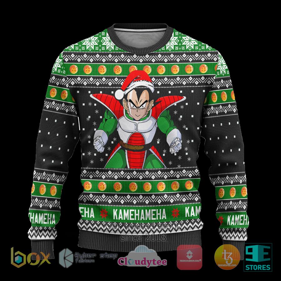 vegeta dragon ball anime ugly christmas sweater 1 19945