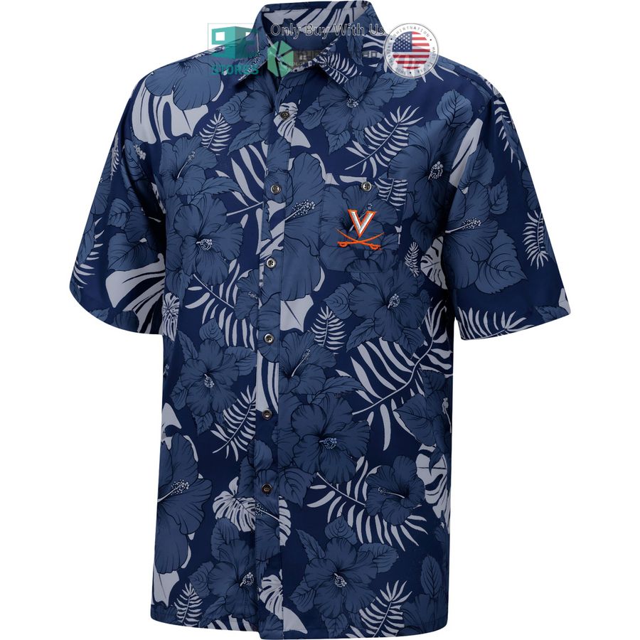 virginia cavaliers colosseum the dude camp navy hawaiian shirt 2 38628