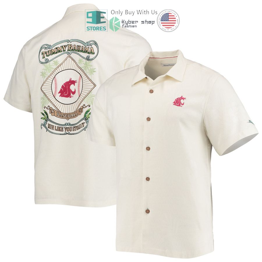 washington state cougars tommy bahama run like you stole it camp white hawaiian shirt 1 16446