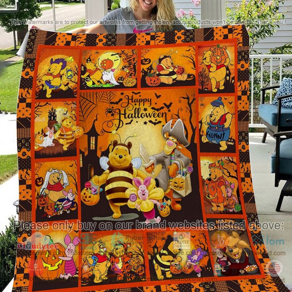 winnie the pooh and friends happy halloween quilt 1 67499