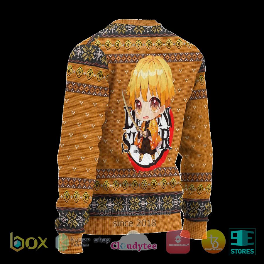 zenitsu demon slayer anime ugly christmas sweater 2 25930