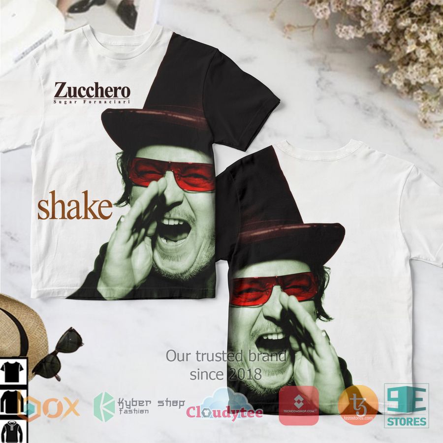 zucchero sugar fornaciari shake album 3d t shirt 1 20807