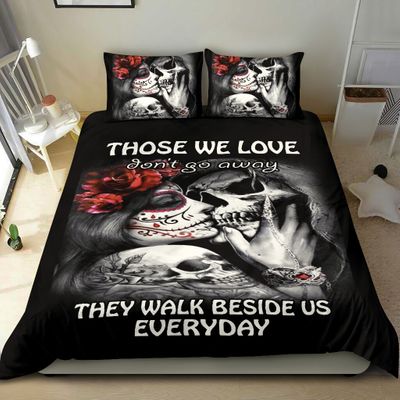 Those We Love Dont Go Away Skull Bedding Set