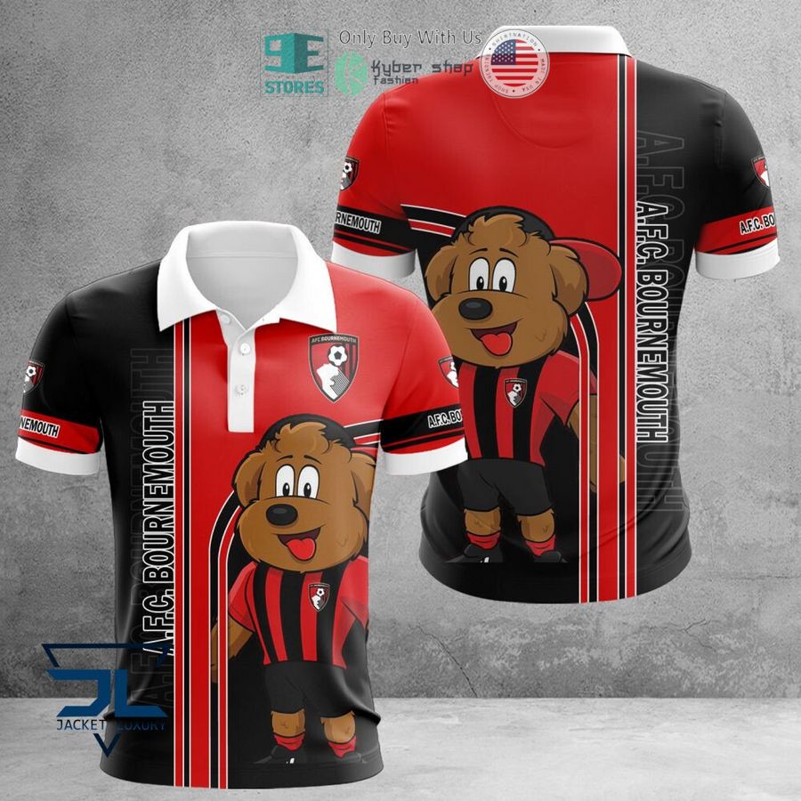 a f c bournemouth mascot 3d polo shirt hoodie 1 29139