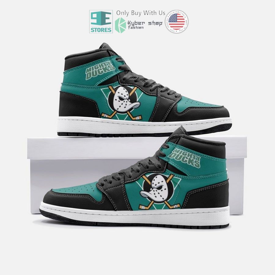 anaheim ducks mighty ducks air jordan high top shoes 1 94120